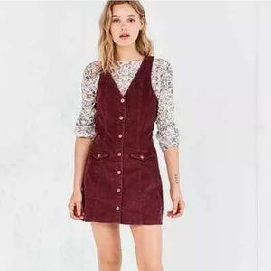 Urban Outfitters Corduroy Maroon Dress